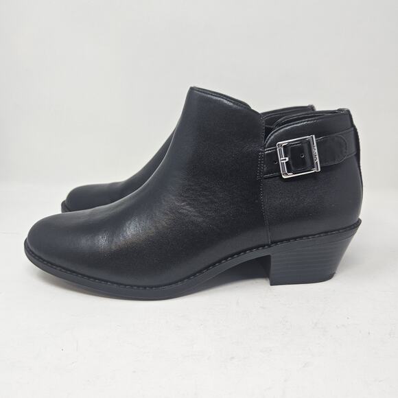Vionic Women's 8.5 40 Joy Millie Leather Side Zip Ankle Boots Black BN - Picture 1 of 9